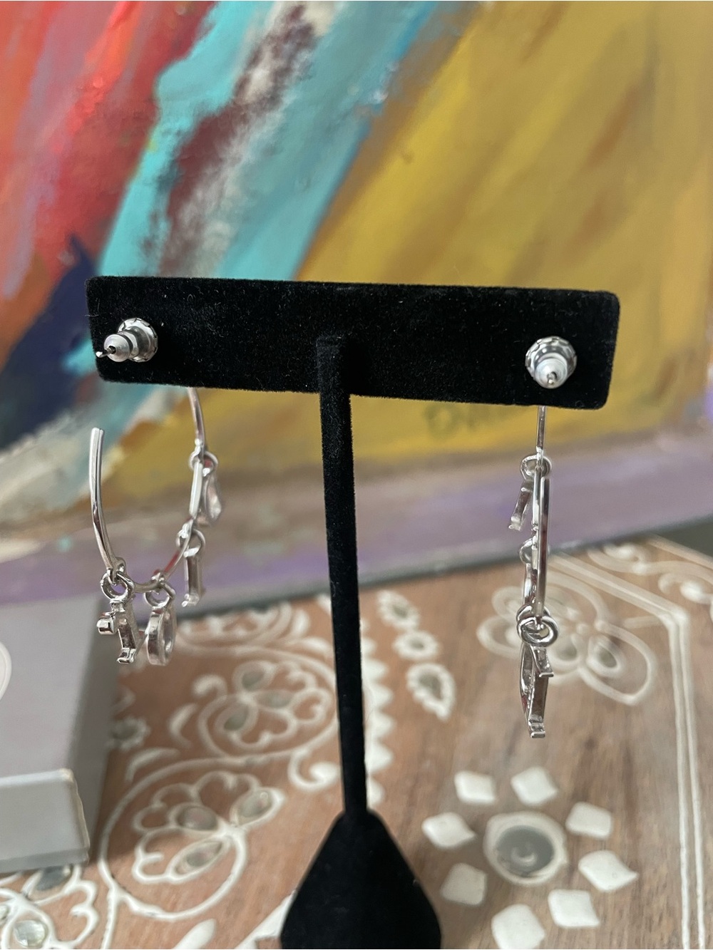 Christian Dior Silver Hoop Earrings - Picture 3 of 6